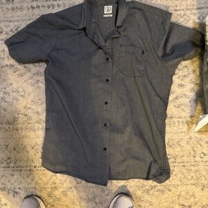Volcom Charcoal Casual Button-Down Shirt